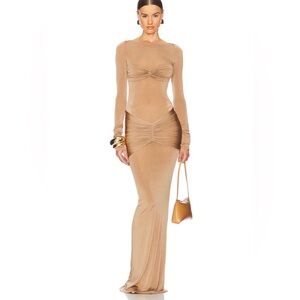 Helsa Josephine Dress in Truffle